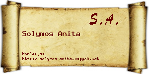 Solymos Anita névjegykártya